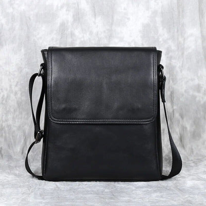Leather Men's Shoulder Bag Layer Crossbody Bag Backpack