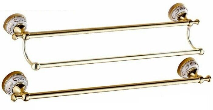 Luxury Towel Racks Stainless Steel Ceramic Wall Mounted Bathroom Accessories Set