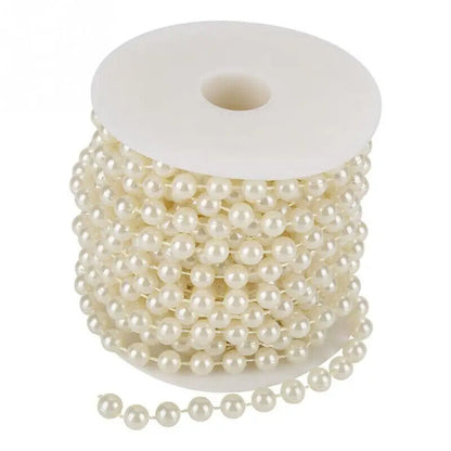 Wedding Beads Decoration 10m Roll ABS Grinding Pearl DIY Wire Garland String 8mm