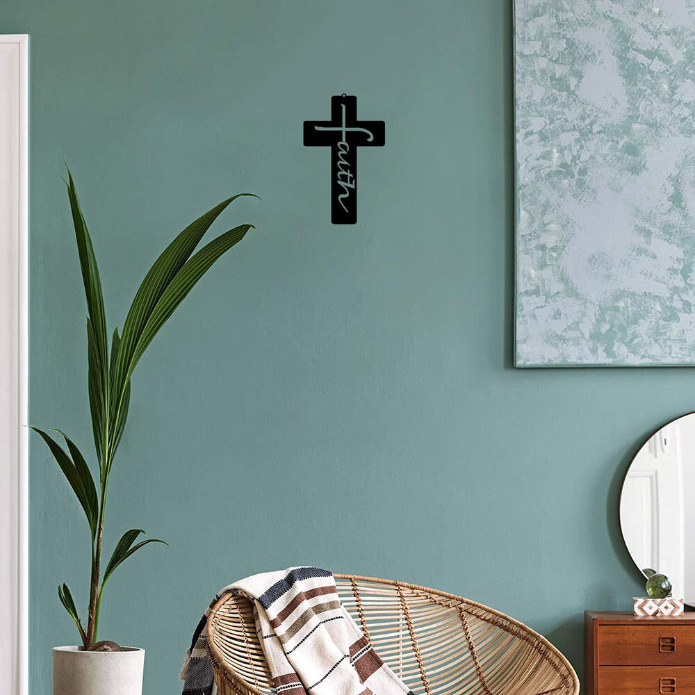 Faith Cross Wall Art , Suitable Décor for Any Room Metal Wall Art