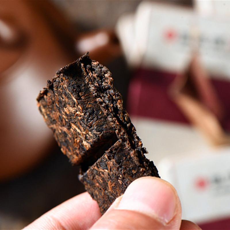 80g Palace Ecology Ripe Puer Tea Brick Yunnan Bulang Mountain Gold Bud Puerh Tea