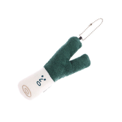 Green Onion Plush Toy Vegetable Pendant Stuffed Doll Keychain Bag Key Ring Decor