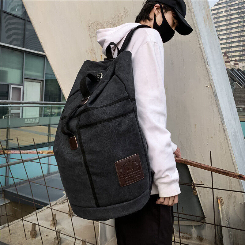 Men's Bag Sports Bag Canvas Backpacks School Bag Hiking Travel Backpacks