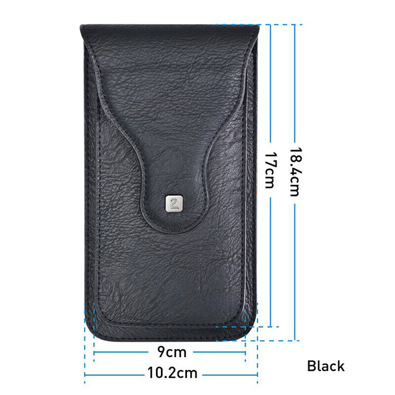 Men Retro PuLeather Waist Belt Hanging Phone Bag Cell Phone Holster Case Durable