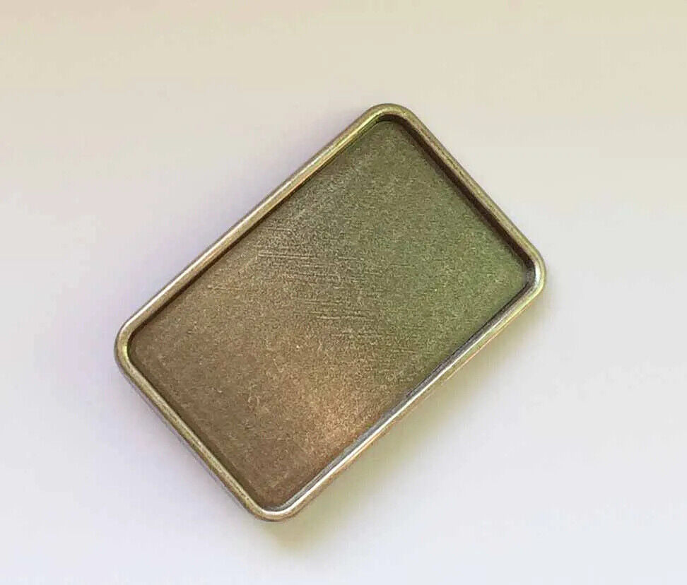 Belts Buckles Metal Nickel-Free Vintage Rectangle Blank Band Accessories 7.8x5cm