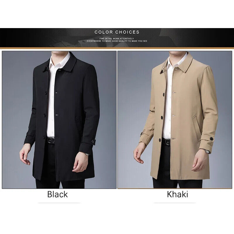 Business Coats Men Long Mens Jacket Windbreaker Clothes Men