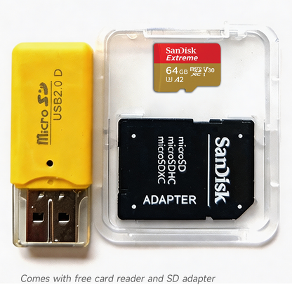 SanDisk Extreme microSD Card 32GB /64GB /128GB /256GB w/ Card Reader +SD Adapter