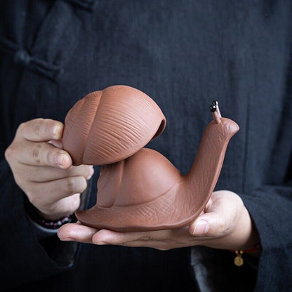 Snail Tea Pet Yixing Zisha Purple Clay Filter Net Creative Tea Strainer Mascot