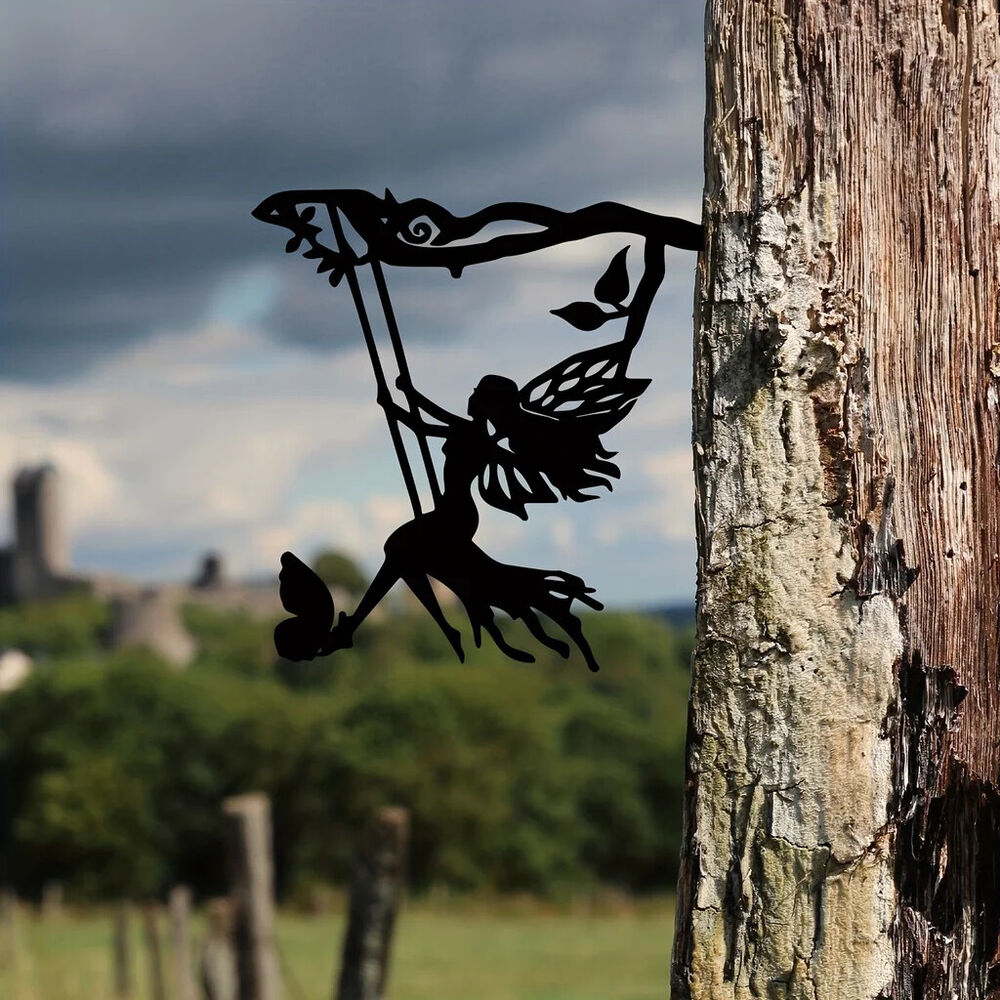 1pc, Metal Fairy Silhouette Art Shadow Decoration For Garden Silhouette