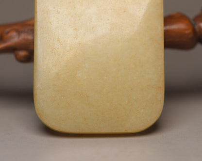 Chinese Old Natural Hetian Jade Hand Carved Kwan Yin Statue Lucky Jade Pendant