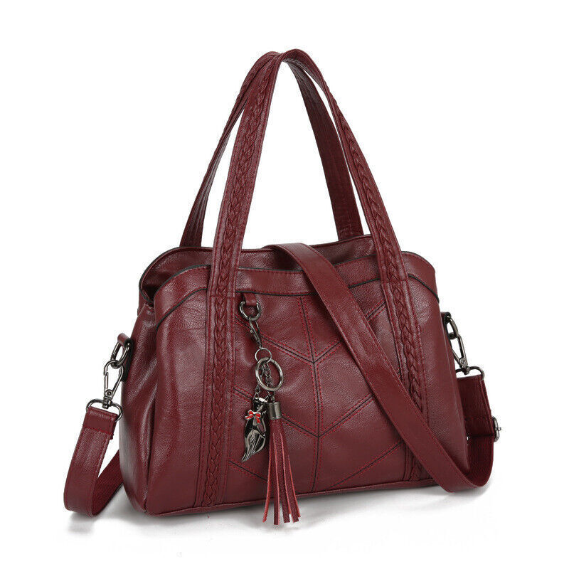 Women Faux Leather Shoulder Bag Tote Purse Handbags Messenger Crossbody Satchel