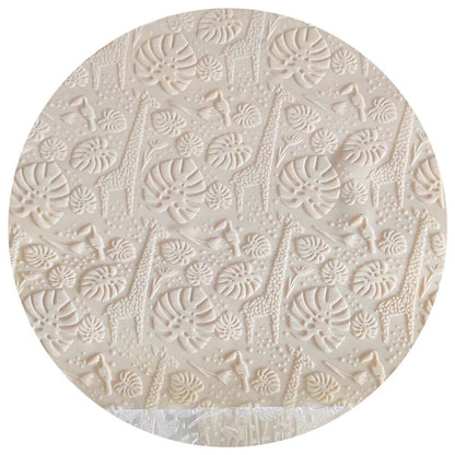 Rolling Pin Acrylic Giraffe Rainforest Non-Stick Fondant Cake Roller Baking Tool