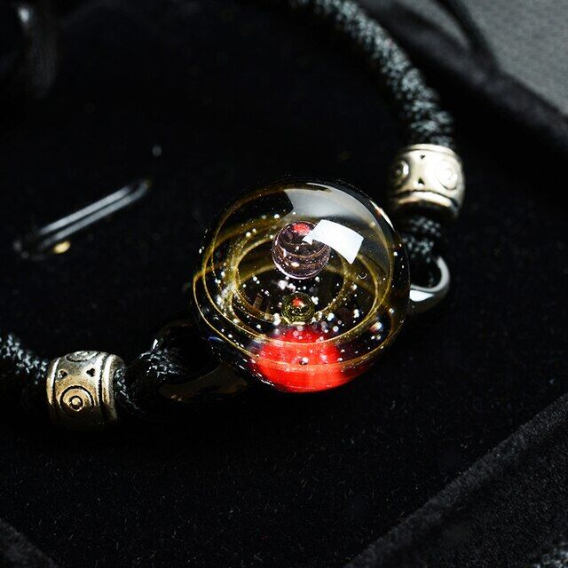 Men Women Beaded Bracelets Nebula Cosmic Handmade Galaxy Couple Jewelry Presents