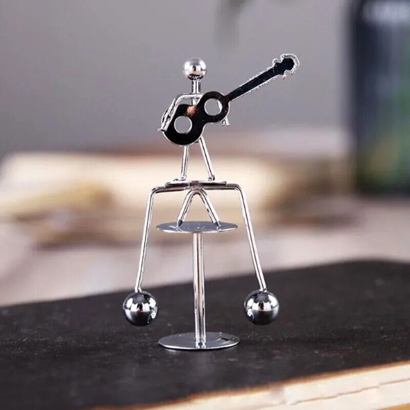 Newton Cradle Iron Man Metal Perpetual Balance Physics Science Pendulum Figurine