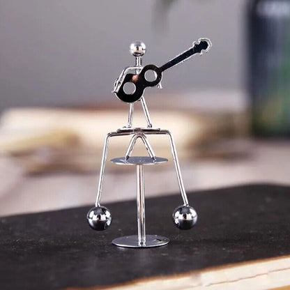 Newton Cradle Iron Man Metal Perpetual Balance Physics Science Pendulum Figurine
