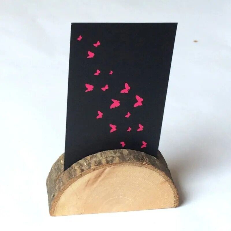 Name Card Place Holder 10Pcs Rustic Wood Table Memo Number Note Clip 5.5x3x2.8cm