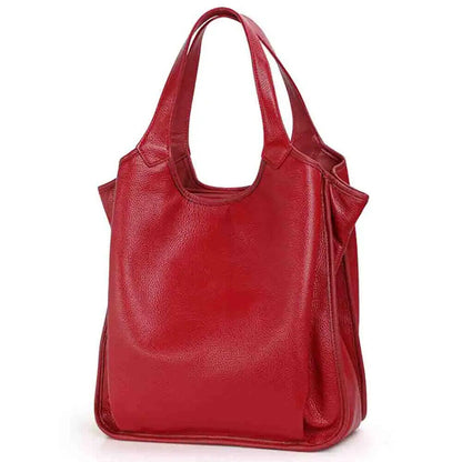 Women Genuine Leather Cowhide Shopper Bag High Grade Ladies Handbag