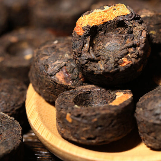Puerh Tea Cake Small Tangerine Peel Pu'er Tea Puer Black Tea500g/1.1LB