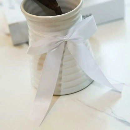 Wedding Decor 50Pcs Cotton White Bows Jewelry Bridal Car Antenna Decorative Loop