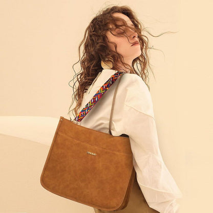 Vegan Leather Crossbody Bag for Women Hobo Handbag Purse Shoulder Bag with Strap