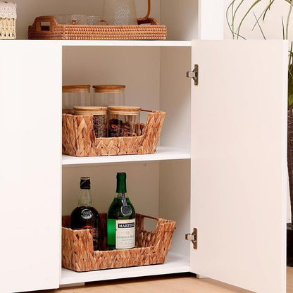 Handwoven Storage Baskets Natural Water Hyacinth Kitchen Bathroom Decoration