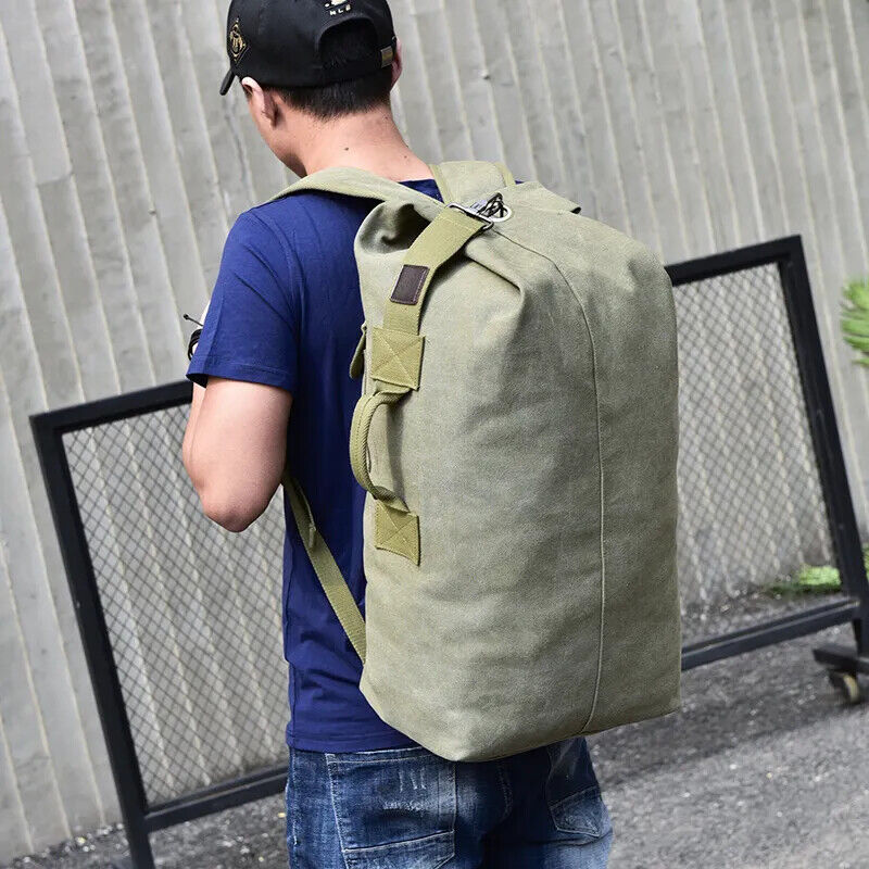 Man Travel Backpack Hand Bag Canvas Bucket Shoulder Bags Men Backpacks