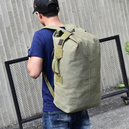 Man Travel Backpack Hand Bag Canvas Bucket Shoulder Bags Men Backpacks