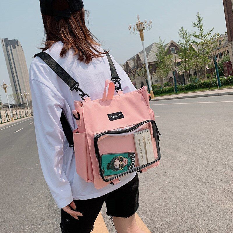 Backpack Clear Pocket Large Transparent Shoulder Bag Traveling 38*8.5*33 CM 1 PC