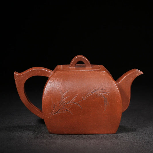 Chinese Yixing Zisha Clay Handmade Exquisite Teapot （四方 底款：施小马）