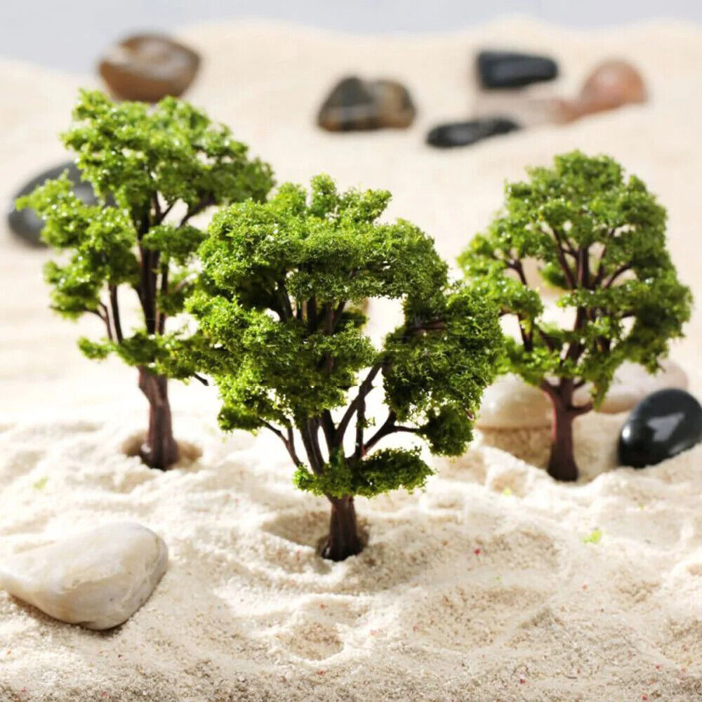 Artificial Miniature Tree 20-70Pcs Plastic Train Scenery Railroad Building Decor