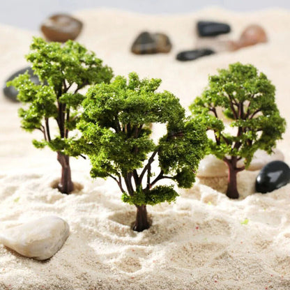 Artificial Miniature Tree 20-70Pcs Plastic Train Scenery Railroad Building Decor