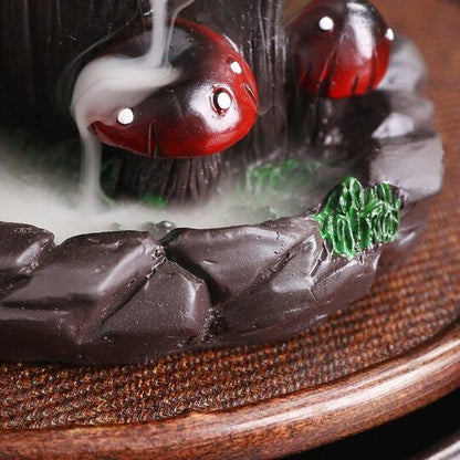 Resin Backflow Incense Burner Creative Mushroom Water Backflow Incense Burner