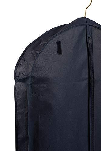 Tuva Breathable Fur Coat/Suit/Dress Garment Bag 45", Black, with Black
