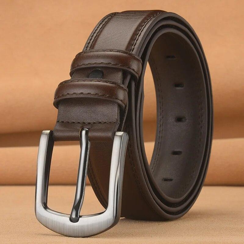 Genuine Cowhide Leather Belts for Men Causal Men's Belt Men's Classic Dress Belt