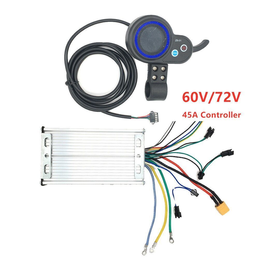 60v / 72v 45a Controller For Dual Motor 3200-7000w Scooter Display Accelerator