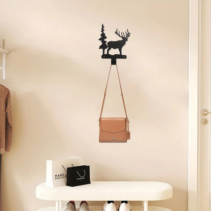 1pc Creative Deer & Tree Wall Mounted Multi-Purpose Hooks Ideal Organizing Keys