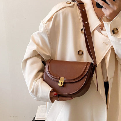 Shoulder Bag Versatile Bag Winter Texture Niche Saddle Bag Polyester Purse 1 PC