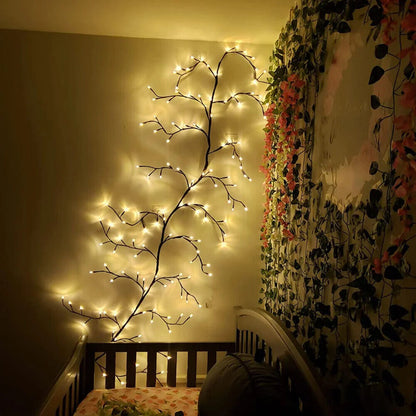 Enchanted Willow Vine Light 144 LED Wall Bendable Lighted Tree Branch Decor 2.3M