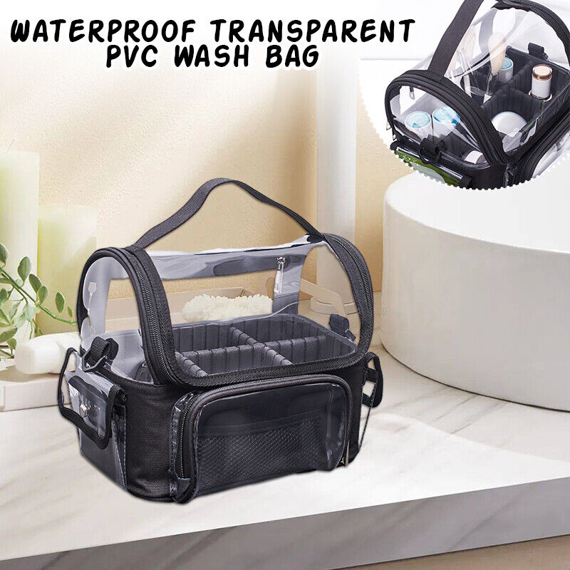 Waterproof Transparent PVC Wash Bag Portable Large Makeup Bag Travel Storage Bag