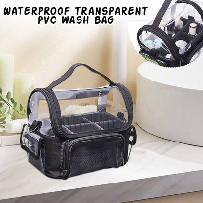 Waterproof Transparent PVC Wash Bag Portable Large Makeup Bag Travel Storage Bag