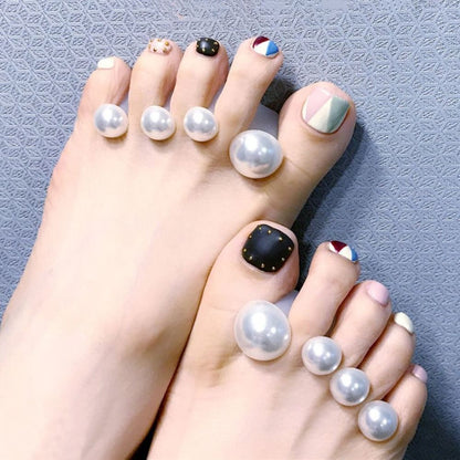 Nail Art Tools 8Pcs Soft Silicone Foot Finger Divider DIY Pedicure Toe Separator