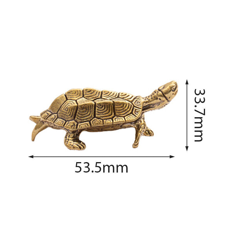 Retro Brass Tortoise Statue Desktop Ornaments Solid Copper Turtle Figurines^B p9