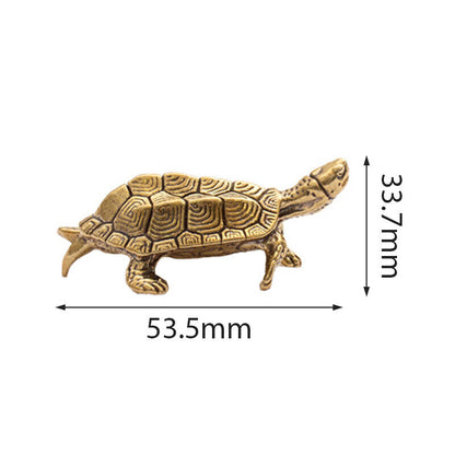Retro Brass Tortoise Statue Desktop Ornaments Solid Copper Turtle Figurines^B p9