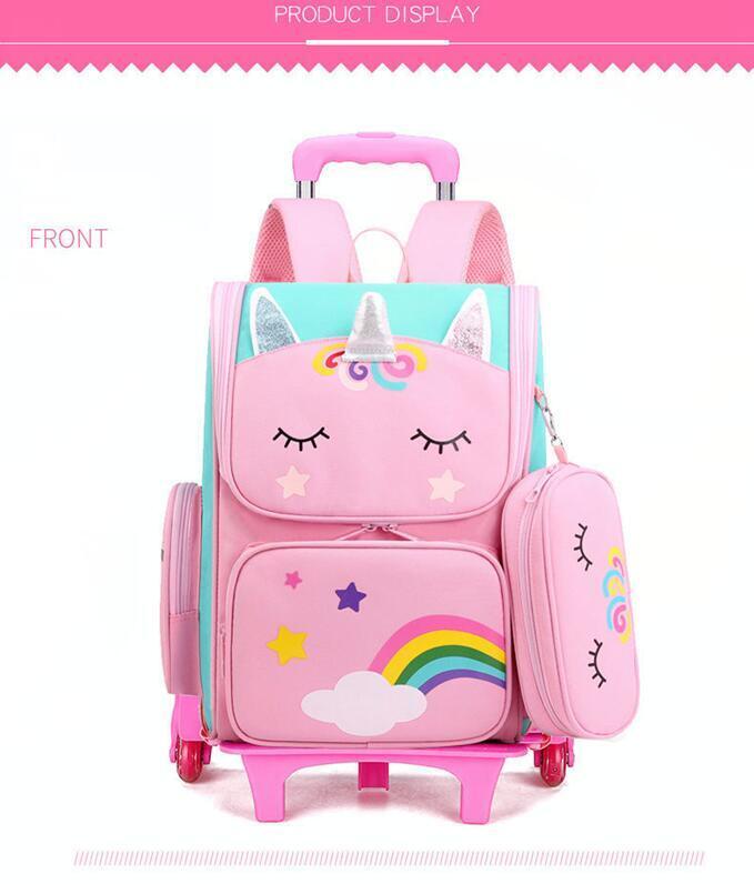 School Trolley Bag Girls School Bag Backpack Bags School Wheeled Backpack Bag