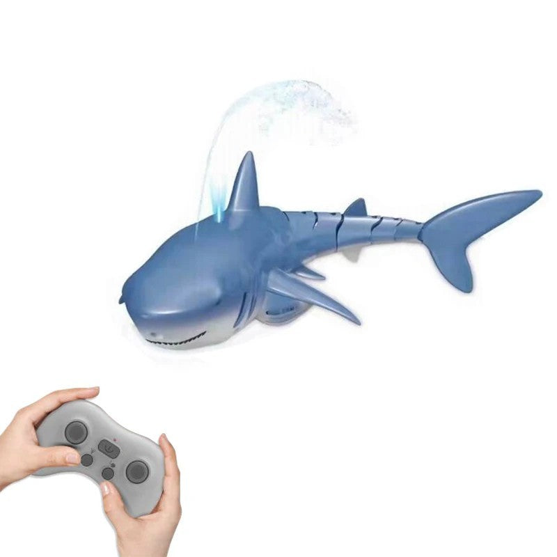 RC Shark Remote Control whale Spray Water Kids robot toy Radio Controlled Boats