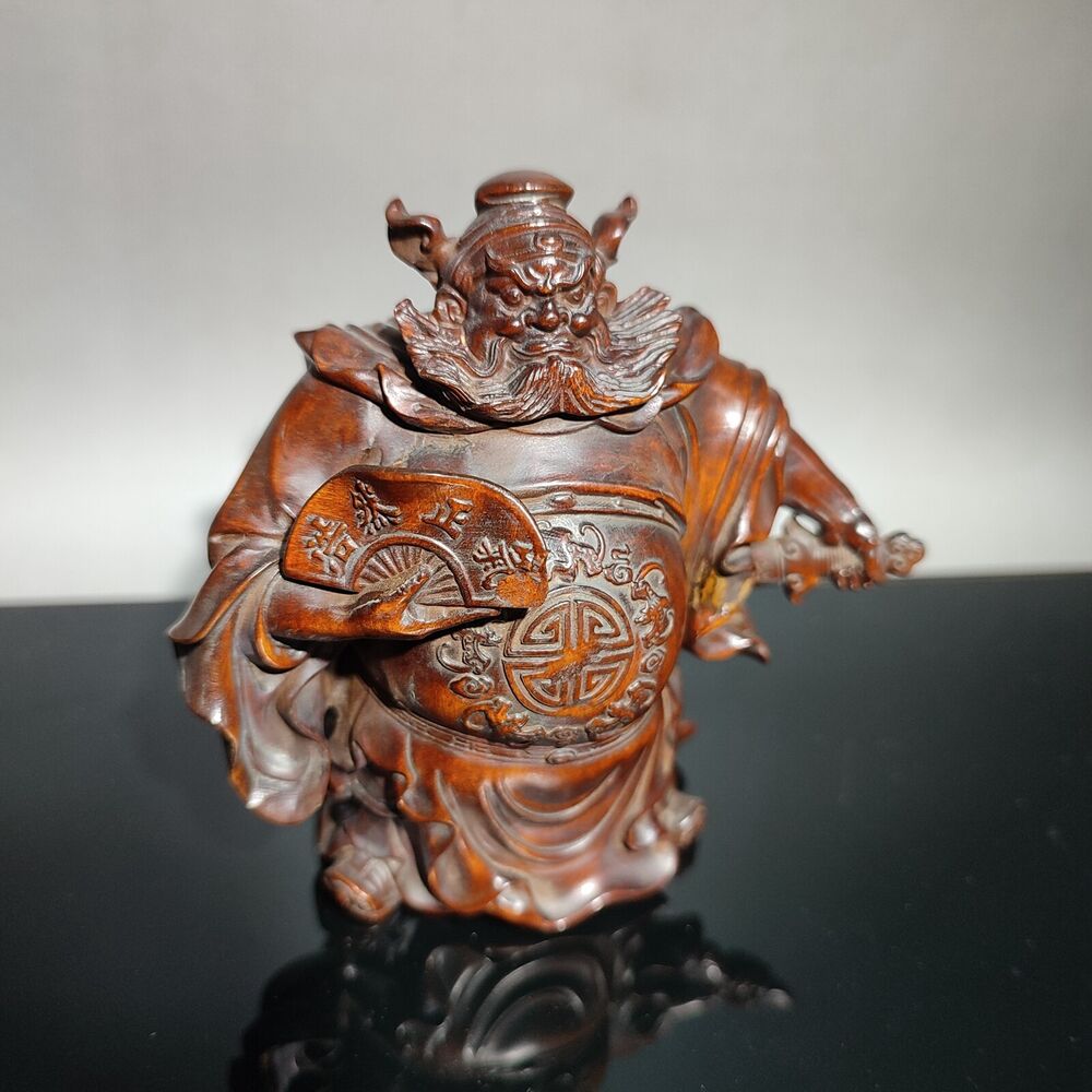 antique asian wood carving carved home decor figurines interior statue sculpture