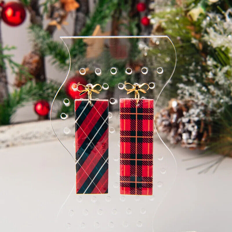 Clay Making Decal Ceramic Transfer Paper Christmas Striped Plaid DIY Jewelry Kit
