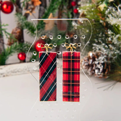 Clay Making Decal Ceramic Transfer Paper Christmas Striped Plaid DIY Jewelry Kit