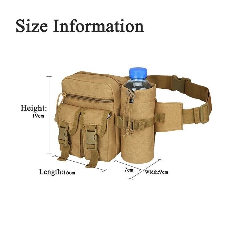 Men's Tactical Casual Fanny Pouch Waist Bag Packs Outdoor Military Bag