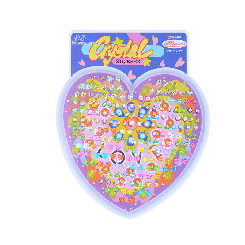 Kid Crystal Stick Earring Sticker Toy Body Bag Party Jewellery Christmas Gift;